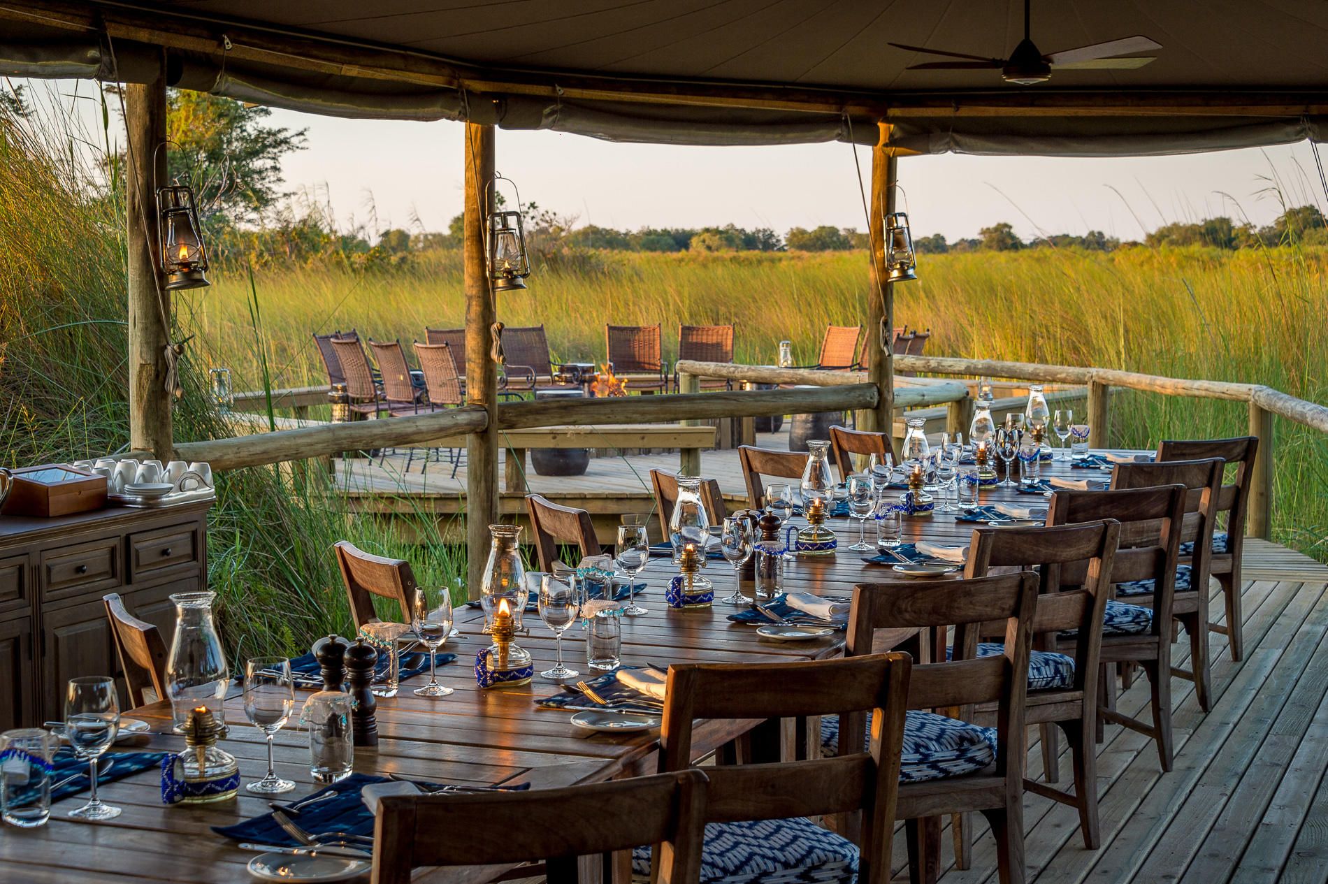 Wilderness Little Vumbura Dining Area